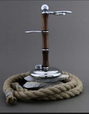 Safety Razor Wood & Shaving Brush Stand For Henson Fatip Mondial Yaqi Rockwell