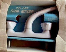 White Dual Flow Sink Mixer Tap NEW BOXED Bathroom Kitchen