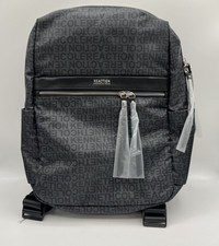 Kenneth Cole Reaction Black Print Logo Backpack