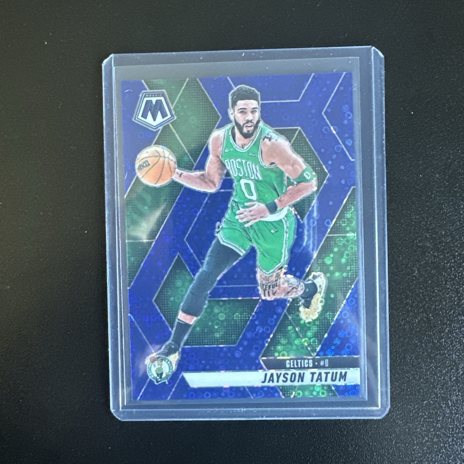 2024-25 Panini Mosaic #188 Jayson Tatum Fast Break Blue Mosaic 52/85