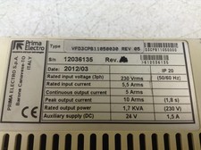 USED PRIMA ELECTRO VFD3CPB11050030 TEST WELL ...