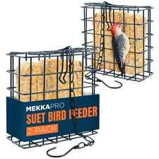 Suet Wild Bird Feeder Double Delight with Hanging Metal Chain