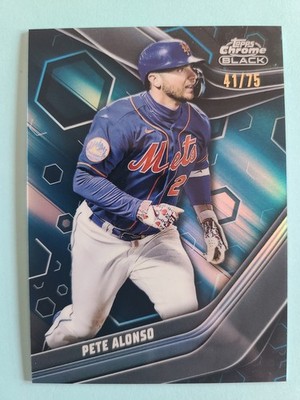 2023 Topps Chrome Black - Pete Alonso #99 Blue Refractor 41/75