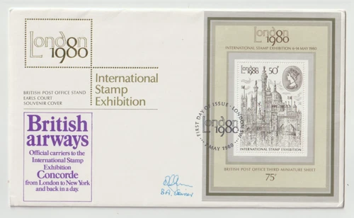 7/5/1980 UK GB FDC - London 1980: Miniature Sheet - British Airways - London SW