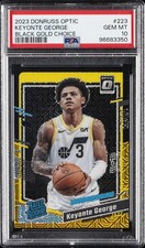 2023 PANINI DONRUSS OPTIC BLACK GOLD CHOICE #223 KEYONTE GEORGE 1/8 PSA 10