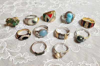 Lot of 11 Estate Rings
