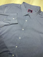 UNTUCKit Long Sleeve Shirt Men's 3XL Blue Regular Fit Wrinkle Free Orville 31354