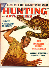 HUNTING ADVENTURES FALL 1956.  LEOPARD ATTACK COVER.