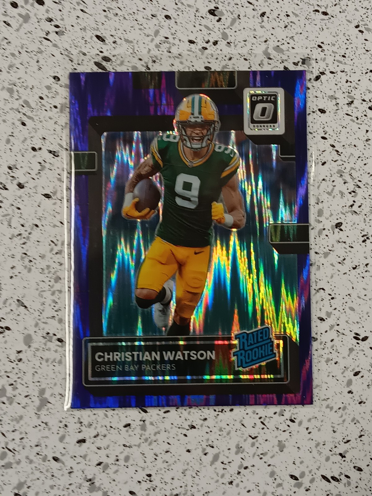 Christian Watson 2022 Donruss Optic Purple Shock #219 RC