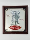 1994 Coca-Cola Baseball Player Umpire Framed Mirror 5¢ Advertising Sign VTG