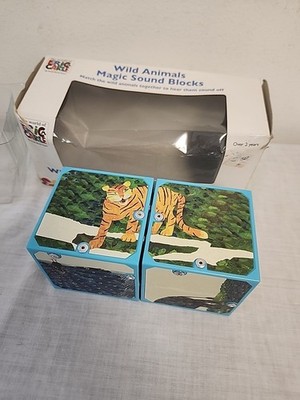 RARE ERIC CARLE  Wild Animals Magic Sound Blocks  With Box  Work