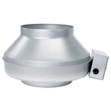 FANTECH FG 8 EC Steel 13"D,15.3"H,8"W Inline Duct Fan 22N754
