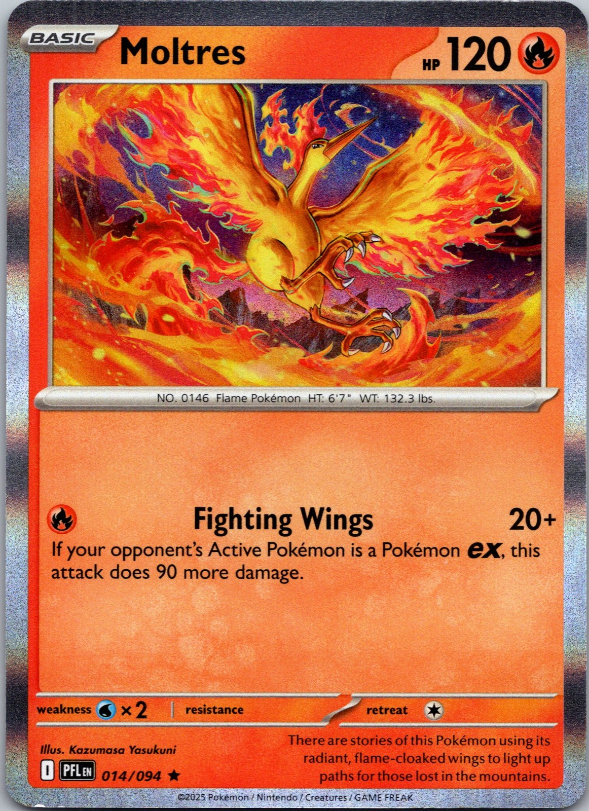 Moltres 014/094 Holo ME02: Phantasmal Flames NM