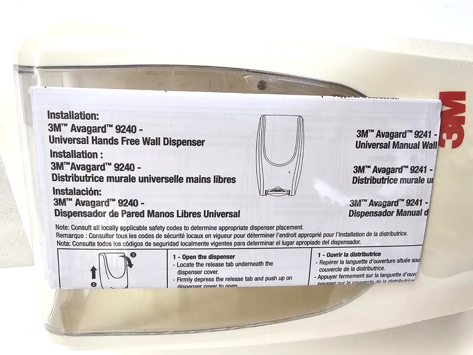 Dispensador de pared manual universal 3M Avagard 9241 (solo dispensador) nuevo - sellado Foto 2 de 4