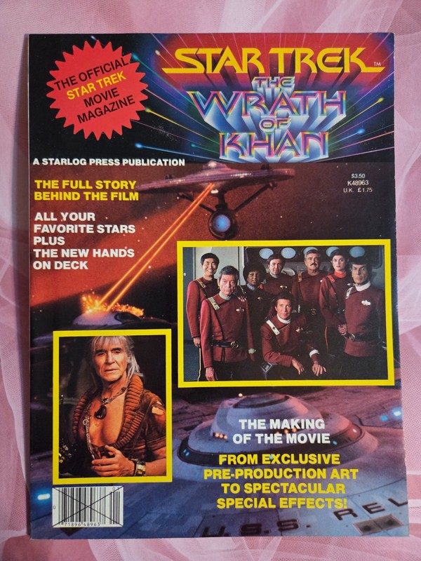 Star Trek II Wrath of Khan Official Magazine- 1982, Starlog Press, VG/FN!