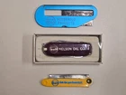 LOT OF 3 VINTAGE GULF OIL (GULF POCKET KNIVE / BOX CUTTER /STRAIGHT RAZOR w/NR!