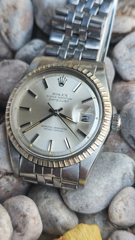 Vintage Rolex Datejust 1603 Silver Pie-Pan Dial Men's Automatic Watch 1977 - Image 2 of 4