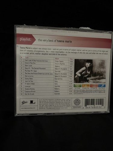 Cd Playlist The Very Best Of Teena Marie - 2011 Epic / Legacy - Remastered - Picture 3 of 3