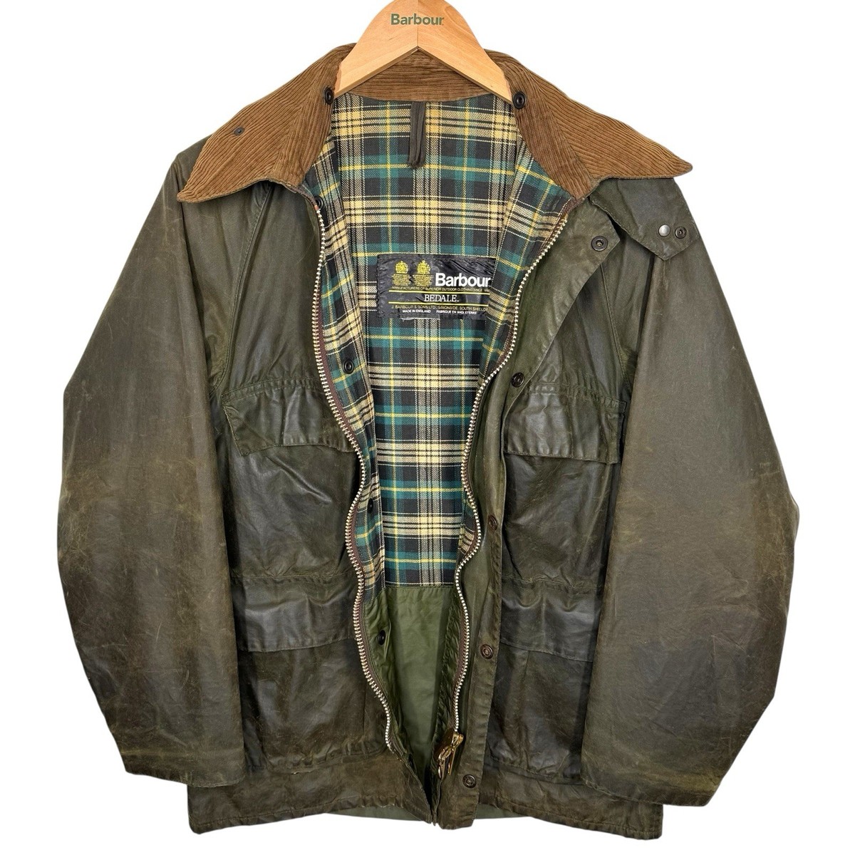 ジャケット・アウター Barbour Bedale Jacket A100 (C40 102CM) Barbour A100 Bedale Wax Jacket Sage Green C36 Small / XS Vintage