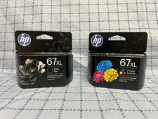GENUINE HP 67XL Black  67XL Tri Color ink cartridges New In Retail Box 10/2027