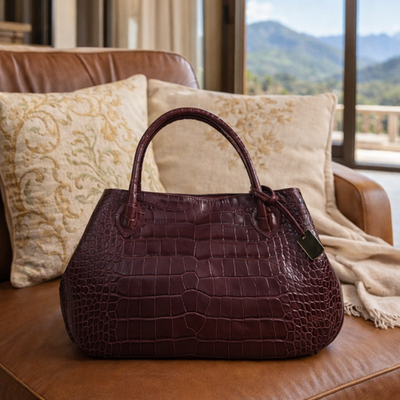 NEW FURLA Giselle Burgundy/Wine Red Distressed Embossed Leather NEW FURLA Giselle Burgundy/Wine Red Distressed Embossed Leather