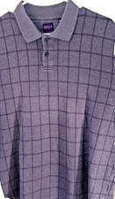 VINTAGE ARROW 75 Cotton GREY w BLACK Str Pullover Crewneck Sweater Mens LARGE