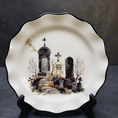 Halloween Graveyard Potter's Studio Dinner Plates