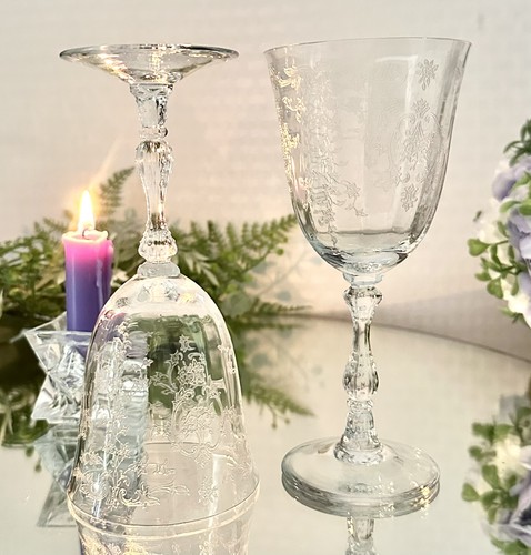 Lenox Navarre Clear Wine Glasses Vintage Optic Bowl Navarre Wine Goblets - 2 - Picture 11 of 12