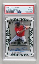 2021 Leaf Trinity Clear Auto Green 60/75 Triston Casas #CA-TC1 PSA 8 Auto 8d2