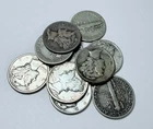 LOT OF 10 MERCURY SILVER DIMES, 90% SILVER FREE SHIPPING #6722