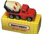 Matchbox Lesney Superfast 19 Cement Truck in bright red, grey barrel