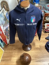 NAZIONALE ITALIANA CALCIO AZZURRI GIACCA FELPA UFFICIALE CON CAPPUCCIO PUMA