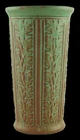 Weller Pottery Orris Green/Brown Oak Leaf 8" Vase Art Deco 1930s