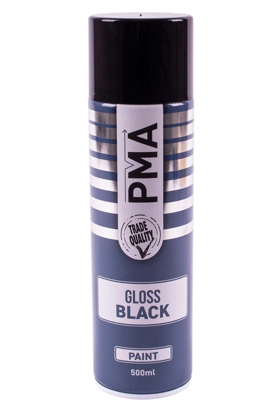 6x PMA Professional Gloss Black 500ml Spray Paint High Coverage PCPA1003