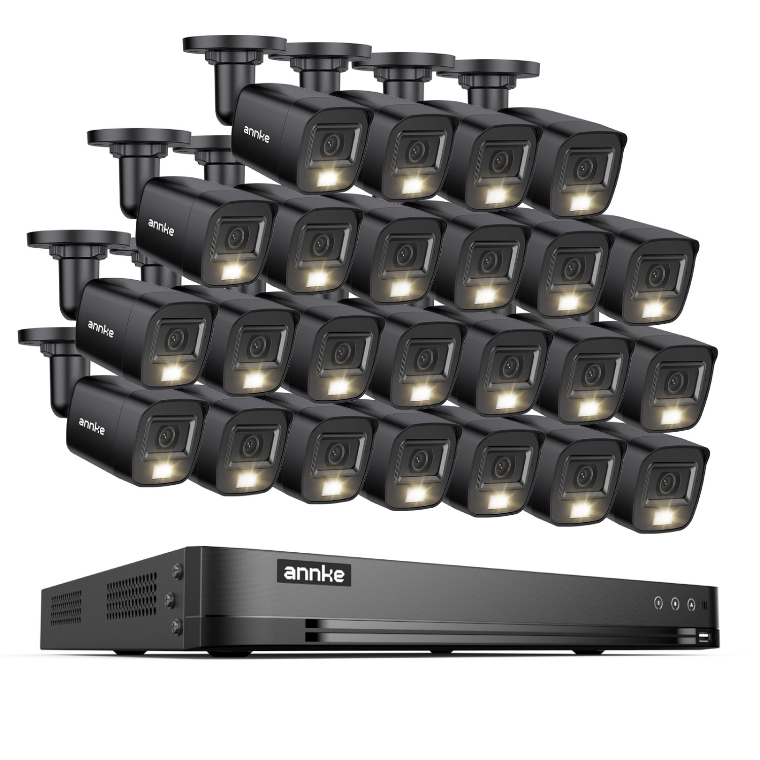 ANNKE 32CH 3K Lite DVR HD 5MP Audio Security Camera System AI Color Night Vision