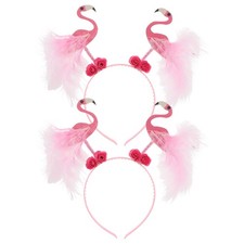 Reusable Pink Flamingo Hair Clip Set Summer Hawaiian Party Accessories