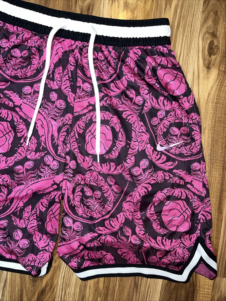 Pantalones Cortos Nike Para Hombre Rosa ADN Exploración Floral Baloncesto Aro Suelto DriFit Nuevos Sin Etiquetas Foto 2 de 4