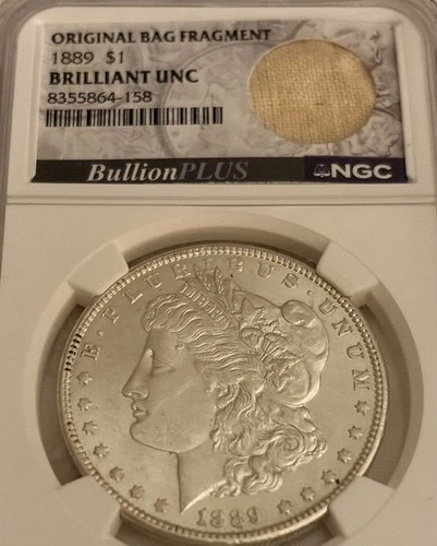 1889 Morgan Silver Dollar Brilliant Uncirculated Bag Fragment. NGC
