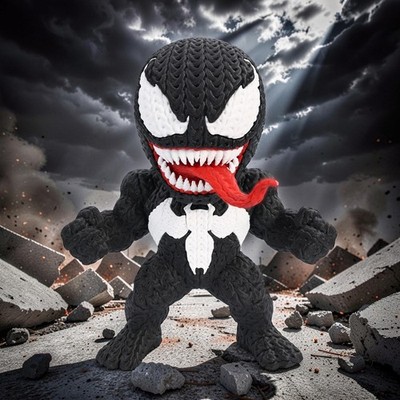 Venom Crochet Knitted Figurine Toy - 12cm Marvel Figure Spider-Man Villain
