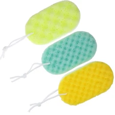 3 Pcs Bath Sponge Body Scrubbers Shower Sponge for Soft Exfoliating Cleaning