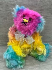 Rainbow Bear - ARTIST BEAR M. E. Bears And Critters Since 1994 Miniature OOAK