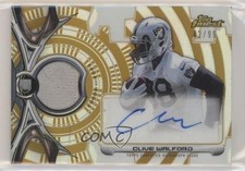 2015 Topps Finest Rookie Gold Refractor /99 Clive Walford Patch Auto x7n