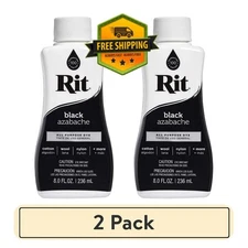 Rit All-Purpose Liquid Dye, Black, 8 fl oz (2-pack)
