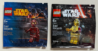 LEGO Star Wars 5002122 & 5002948 TC-4 & C-3PO with Red Arm Sealed Polybags