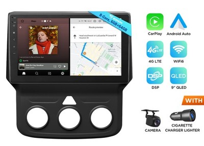 For RAM 1500 Classic 2019-2024 QLED 9''Android 13 Car Radio CarPlay Bluetooth GPS