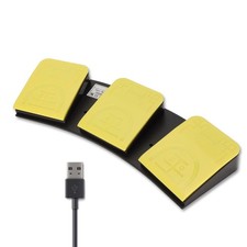 Acogedor PC USB Triple Foot Switch Pedal, Bluetooth  USB 2 Modes Mechanical ...