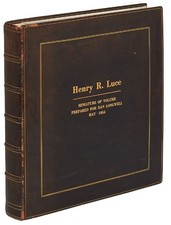 Henry R LUCE / Cover title Henry R Luce Miniature of Volume prepared for Dan
