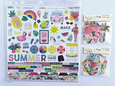 Simple Stories Sunshine Blue Skies Collector Kit 12x12 Scrapbook Bundle