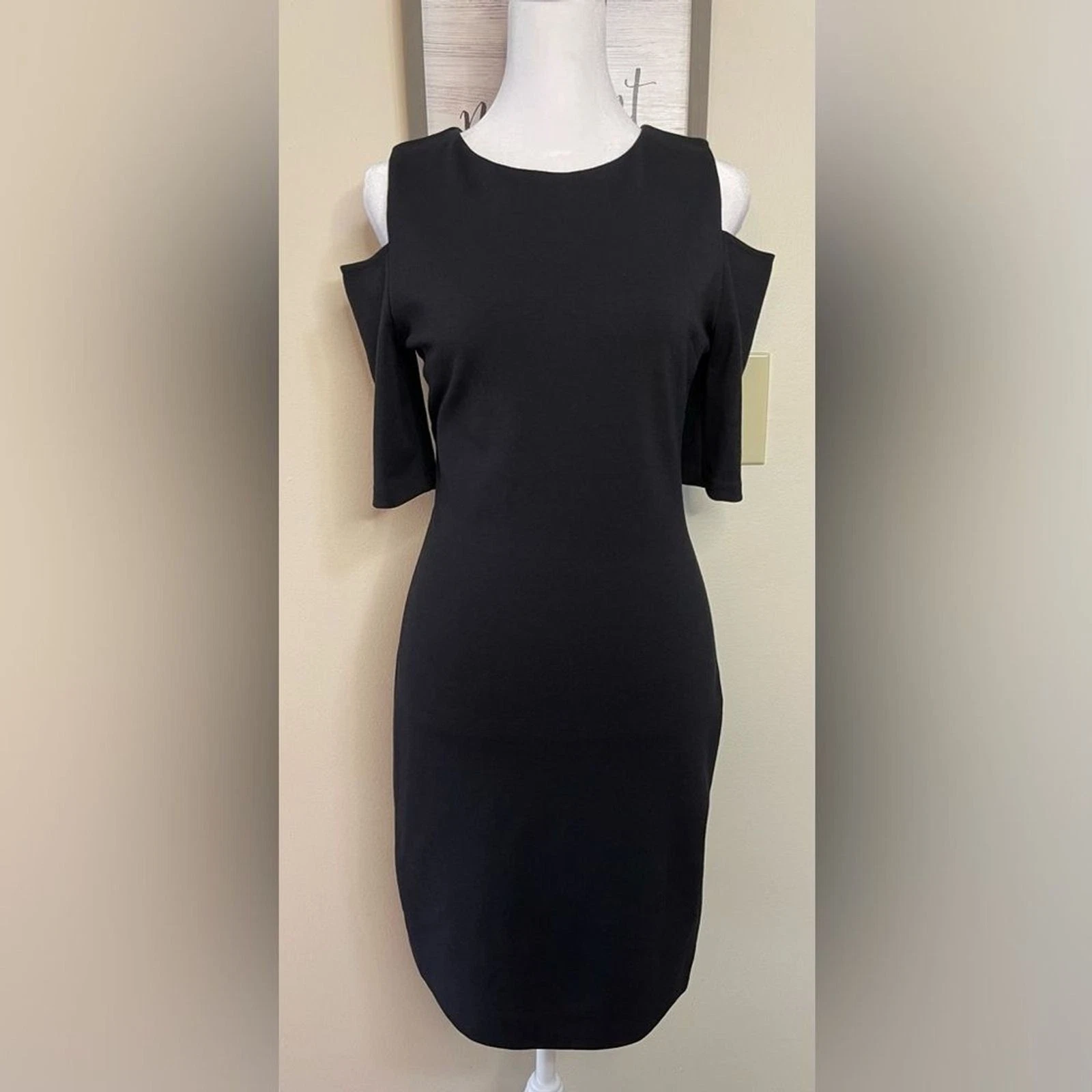 Abito Michael Kors classico nero spalle fredde taglia XS.