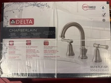 NEW SEALED Delta Chamberlain 35747LF-SP Widespread Faucet Brushed Nickel *LOW $*